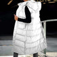 🔥HOT SALE 49% OFF🔥 Women's Long Puffer Vest | Quilted Hood & Button Closure ❄️