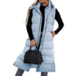 🔥HOT SALE 49% OFF🔥 Women's Long Puffer Vest | Quilted Hood & Button Closure ❄️