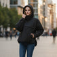Lichte Waterdichte Gequilte Capuchonsweater voor Dames