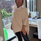 🍁Dames top met lange mouwen en overhemdkraag