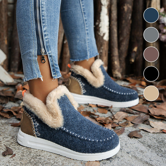 👢 49% KORTING! ❄️ Fleecegevoerde sneeuwlaarzen voor dames - Antislipzool en warme isolatie voor vriesweer 🧊📦