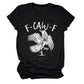 Grappig grafisch T-shirt met kraai