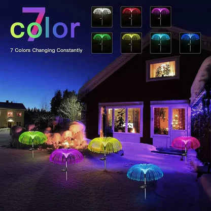 🔥 54% KORTING ! ✨ Zonne-energie Kwal Lamp - Optische Vezels, Kleurverloop Effect, Waterdicht Ontwerp ❄️✨