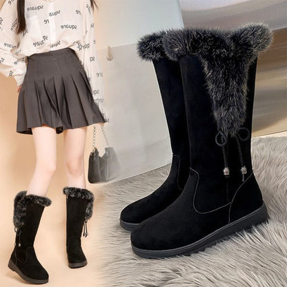 🔥 50% korting! 🥾 Dames Handige Warme Antislip Halfhoge Laarzen – Stijlvol, slijtvast & winterklaar met ritssluiting! ❄️🖤