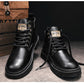 Vintage PU-leren herenlaarzen met veters
