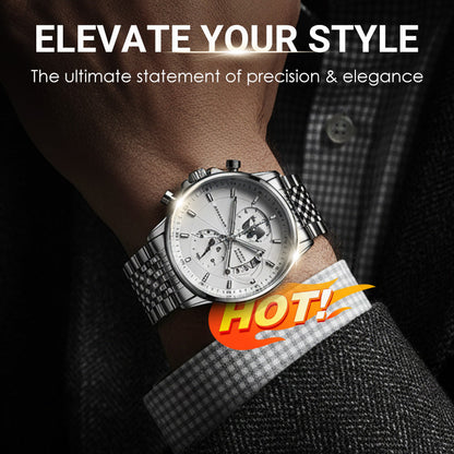 🔥 Luxe Lichtgevend & Waterdicht Heren Quartzhorloge ⌚
