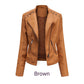 Trendy PU-leren jas voor dames