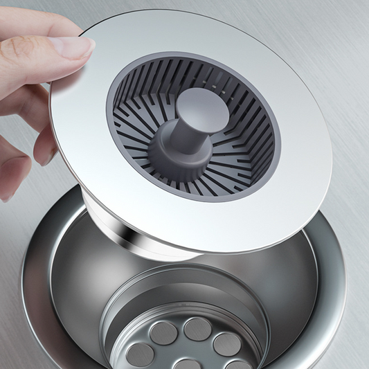 Pop-up afvoerstop met zeef