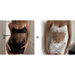 🔥🎁Sexy doorzichtige mesh jurk met geborduurd kant