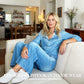 ⏰🎁2-delig pyjamas-set in imitatie-denim voor dames