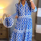 🎉Lenteaanbieding: 50% korting🌸 Maxi-jurk met V-hals voor dames met geometrische print