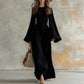 Retro maxi-jurk met klokmouwen voor dames