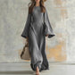 Retro maxi-jurk met klokmouwen voor dames