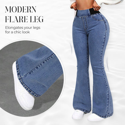 👖Dames high-waist stretch flared denim jeans🚀