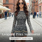 🎁👗Damesjurk met luipaardprint en nauwsluitende pasvor