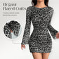 🎁👗Damesjurk met luipaardprint en nauwsluitende pasvor