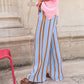 Dames casual broek met wijde pijpen en strepen