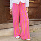 Dames casual broek met wijde pijpen en strepen