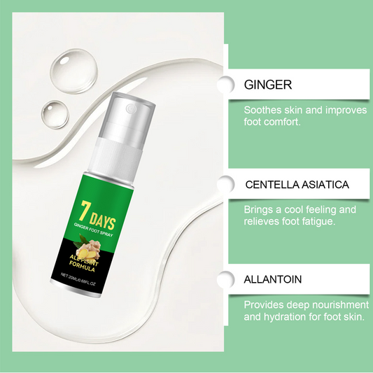 🔥LAATSTE DAG - KOOP 2 EN KRIJG 1 GRATIS!🏆FootGlow 7-daagse gember voetpeeling spray🌿