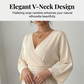 ✨ Elegante jumpsuit met V-hals, plooien en wijde pijpen – Chique, comfortabel en perfect voor elke gelegenheid 💃💖