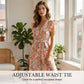 ⏰🎁Dames Jumpsuit met Bloemenprint, V-hals en Fladdermouwen