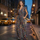 ⏰🎁Dames Jumpsuit met Bloemenprint, V-hals en Fladdermouwen