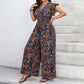 ⏰🎁Dames Jumpsuit met Bloemenprint, V-hals en Fladdermouwen
