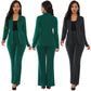 ⏰🎁Dames zakelijke blazer en broek, 2-delige set in effen kleur
