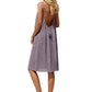 👗 NU 50% KORTING! 🔥 Sexy rugloze cami-jurk met verstelbaar trekkoord – Diep uitgesneden rug, soepel vallende, relaxte pasvorm en hoogwaardige gekreukte stof 🌊