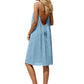 👗 NU 50% KORTING! 🔥 Sexy rugloze cami-jurk met verstelbaar trekkoord – Diep uitgesneden rug, soepel vallende, relaxte pasvorm en hoogwaardige gekreukte stof 🌊