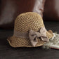 🎀 50% KORTING 👒 | Strohoed met retro strik – Opvouwbaar & ademend voor de zomer