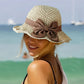 🎀 50% KORTING 👒 | Strohoed met retro strik – Opvouwbaar & ademend voor de zomer