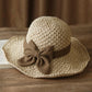 🎀 50% KORTING 👒 | Strohoed met retro strik – Opvouwbaar & ademend voor de zomer