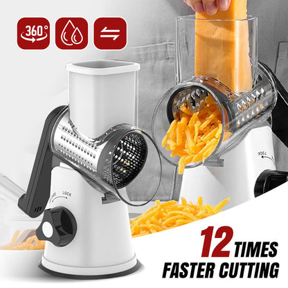 🧀 Snijden & Raspen Zonder Uw Vingers te Snijden – 3-in-1 Roterende Kaasrasp. 50% Korting.