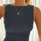 ⏰🎁Mouwloze Polkadot Jurk