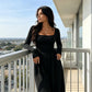 Dames casual jumpsuit met vierkante hals en wijde pijpen
