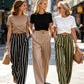 Dames Broek met Hoge Taille en Wijde Pijpen | Casual Pantalon