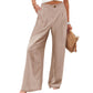 Dames Broek met Hoge Taille en Wijde Pijpen | Casual Pantalon