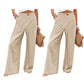 Dames Broek met Hoge Taille en Wijde Pijpen | Casual Pantalon
