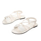 Dames platte sandalen met kruisbandjes