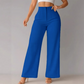 ⏰🎁Dames Effen Kleur Casual Broek met Wijde Pijpen