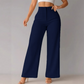 ⏰🎁Dames Effen Kleur Casual Broek met Wijde Pijpen