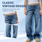 ⏰🎁Damesjeans in vintage-stijl met een relaxte pasvorm