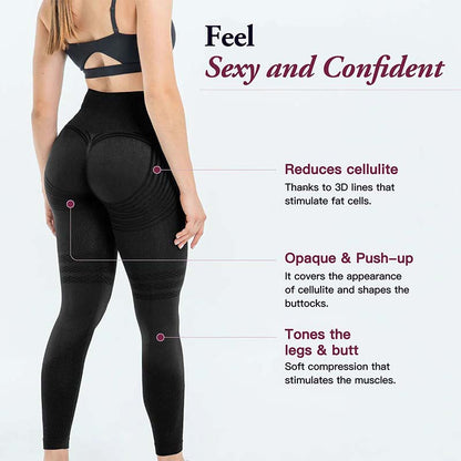 🌞Fris De Lente In Met 50% Korting!🍑3D Anti-Cellulite Legging - Push-up & Tummy Control - Squat-proof & Corrigerend - Hoge Taille voor een Perfect Silhouet
