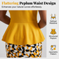 Dames 2-delige set met peplum top en kokerrok