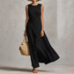 ✨ NIEUW! 👗 Asymmetrische Mouwloze Maxi Jurk – Luchtig, Elegant & Figuurvriendelijk 🌸
