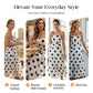⏰🎁Elegante Strapless Jurk Met Stippen & Gelaagde Rok – Speels & Vrouwelijk