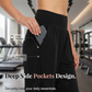 ⏰🎁Dames yoga- en loungebroek met hoge taille en zakken