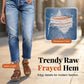 Dames modieuze slim-fit jeans met slijtage
