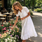 ⏰🎁Elegante damesjurk met V-hals en korte mouwen